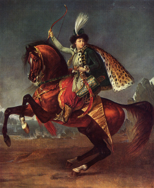 91 EQUESTRIAN PORTRAIT OF PRINCE BORIS YUSUPOV. 1809